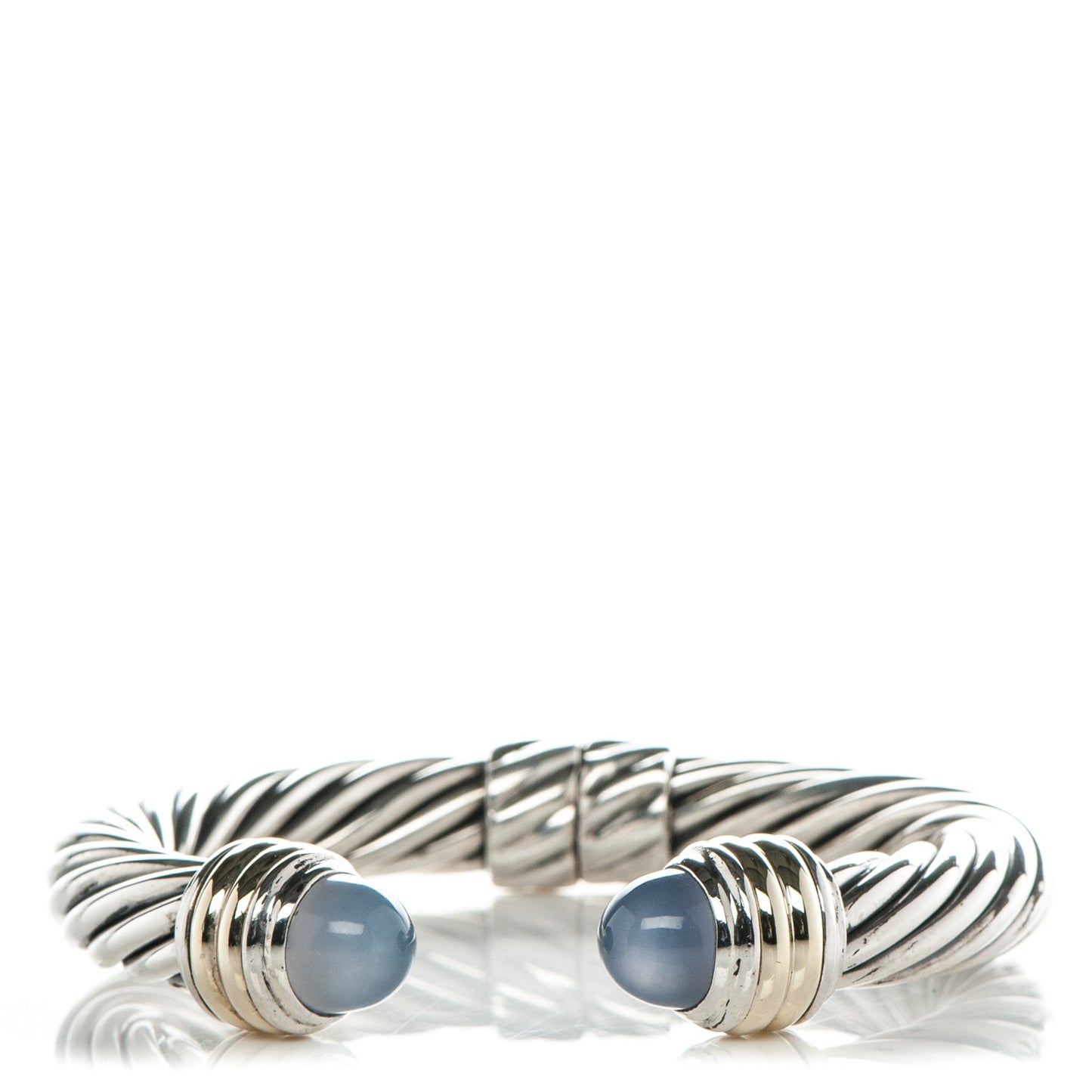 Sterling Silver Chalcedony 10mm Cable Classics Bracelet