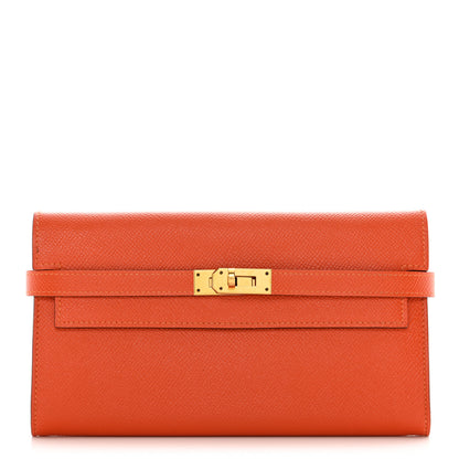Hermes Epsom Kelly Longue Wallet Orange 1 of 10