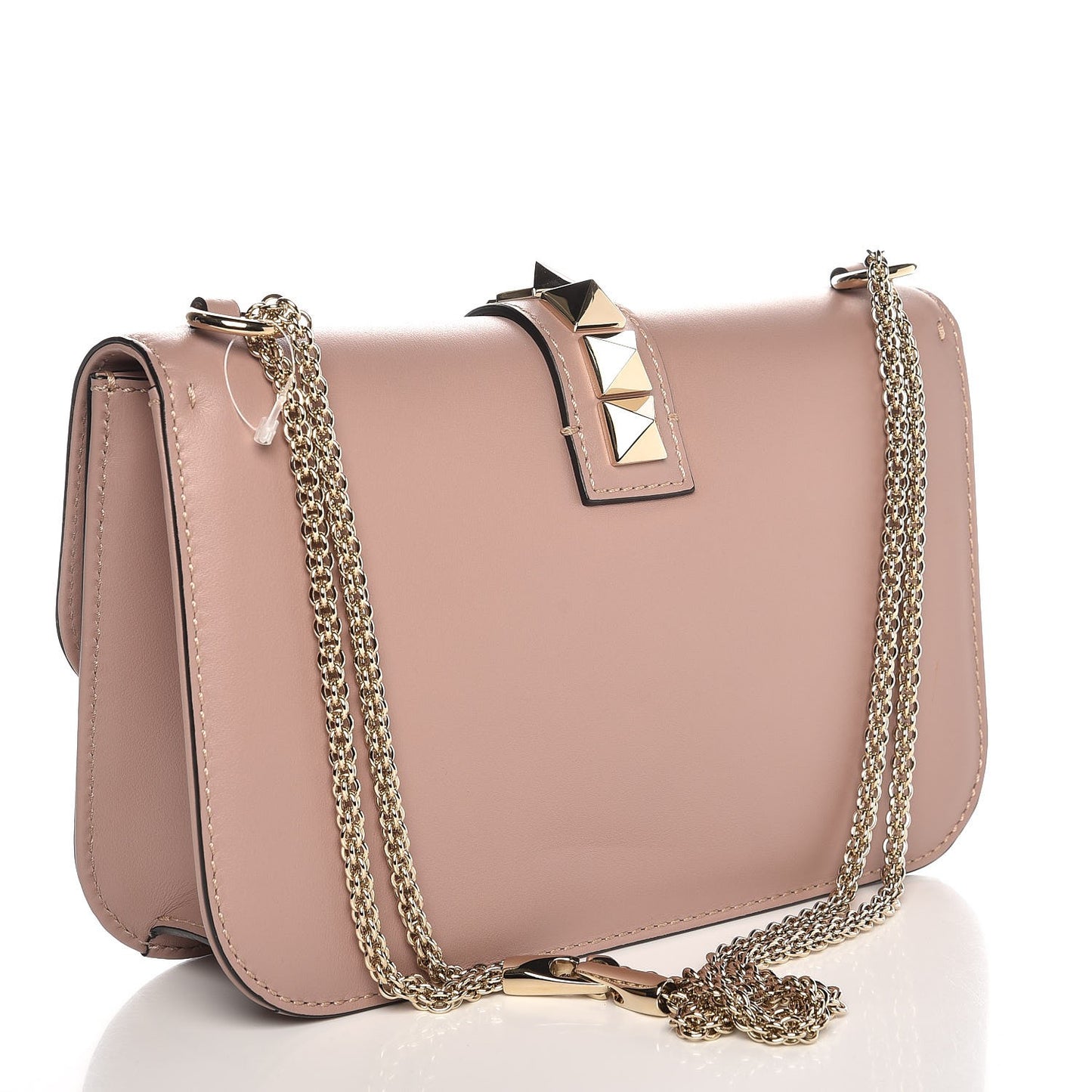 Vitello Medium Glam Lock Rockstud Flap Poudre