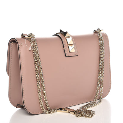 Valentino Garavani Vitello Medium Glam Lock Rockstud Flap Poudre 3 of 7