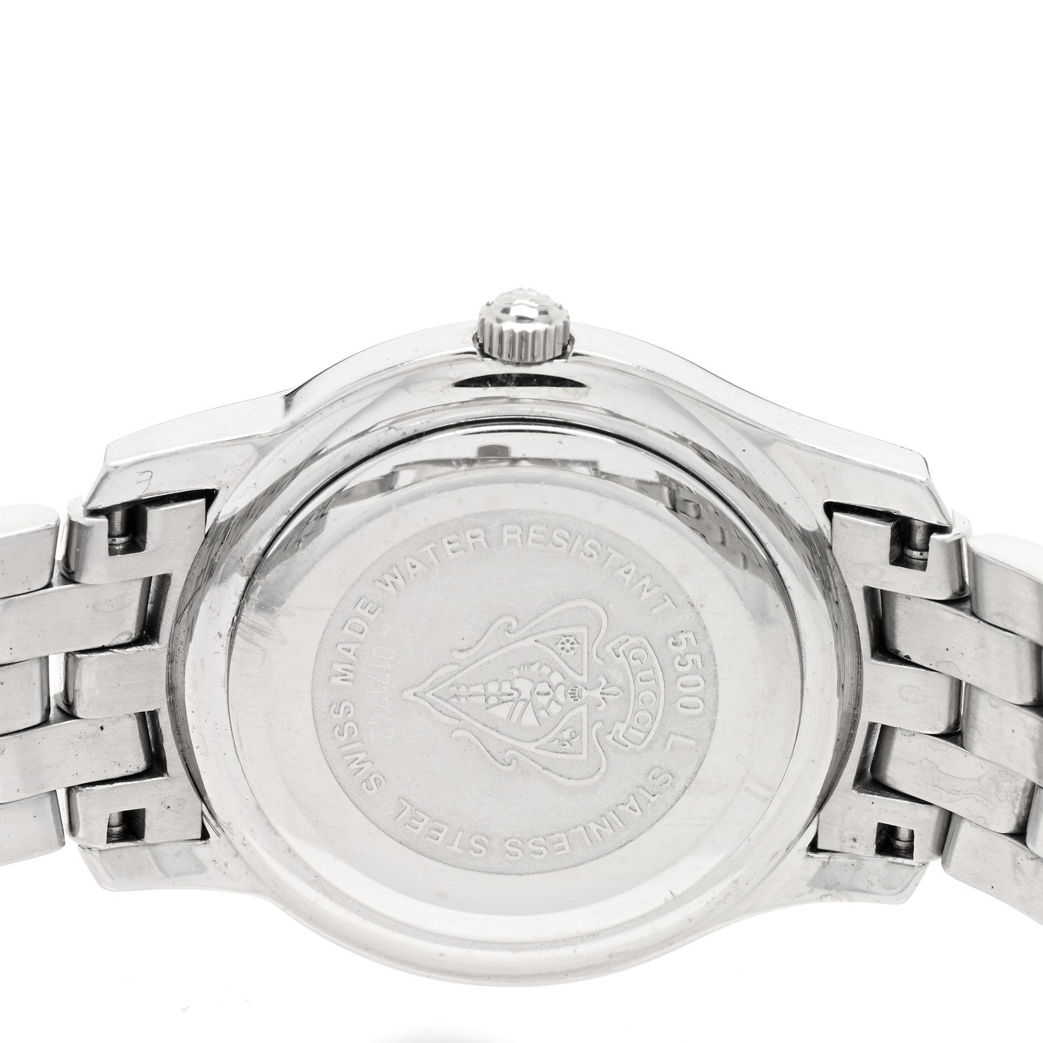Gucci Stainless Steel Diamond Mother of Pearl 27mm 5500L Quartz Watch 4 of 5