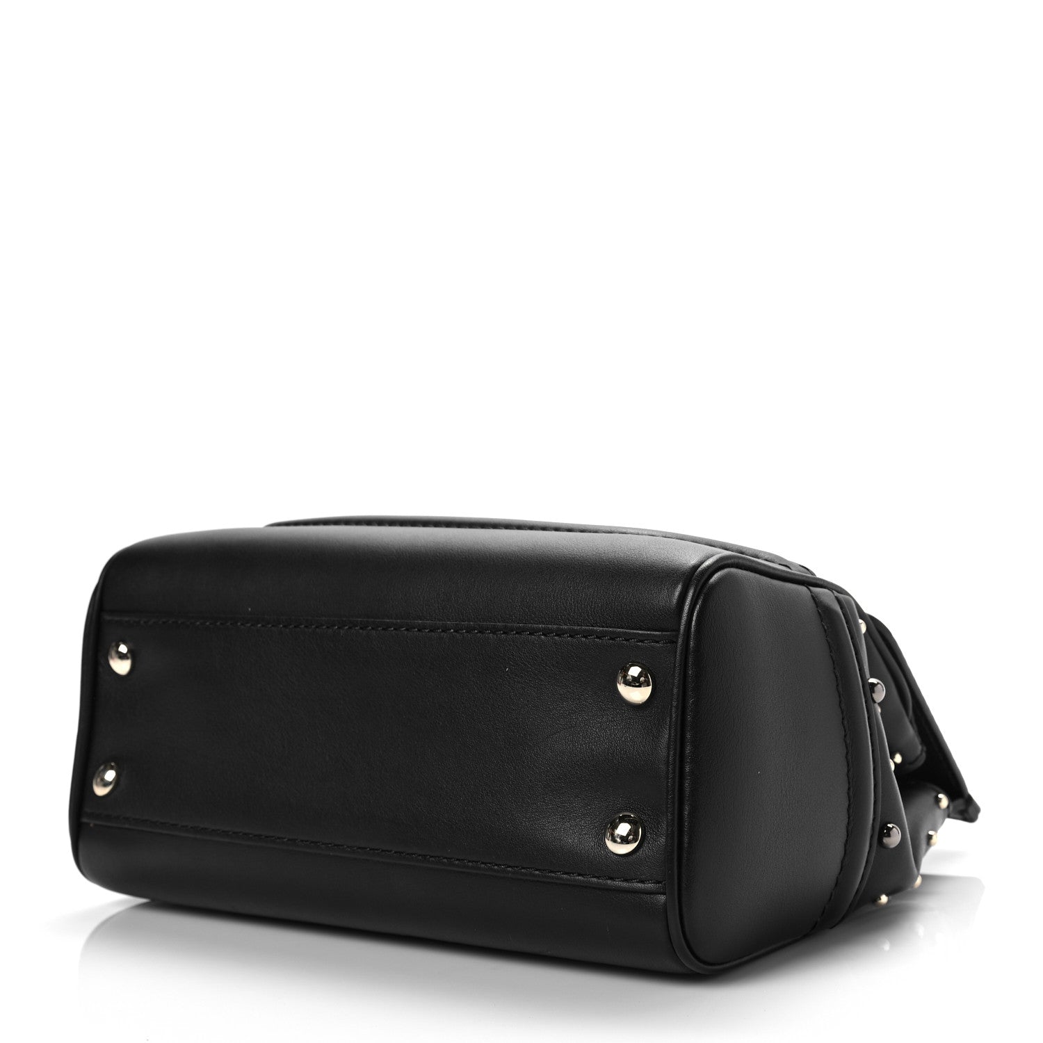 Versace Calfskin Studded Medium Palazzo Empire Bag Black 7 of 7