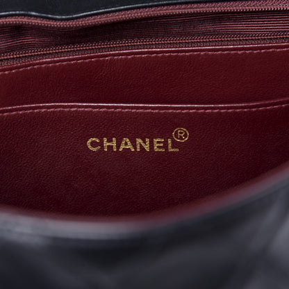 Chanel Lambskin Quilted XL Jumbo Single Flap Black 6 of 9
