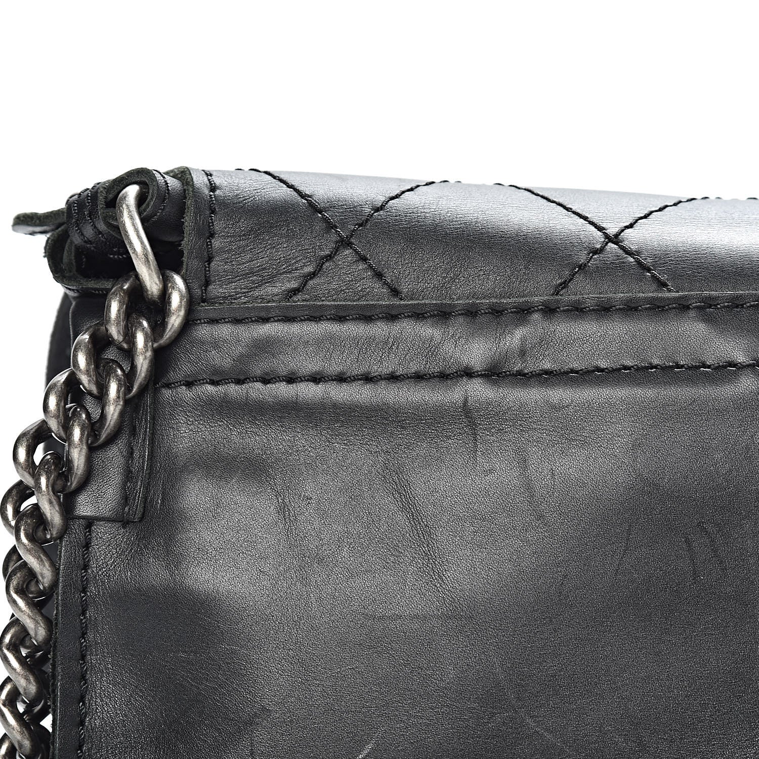 Chanel Calfskin Stitched Small Highlander Messenger Black 14 of 20