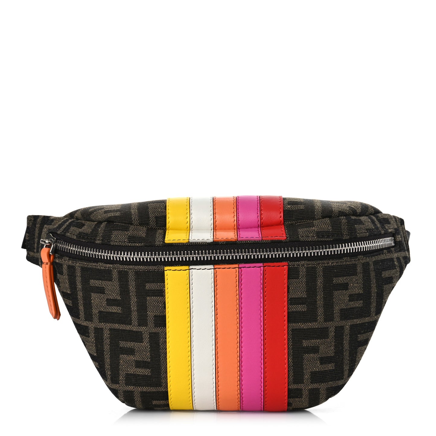 Fabric Jacquard FF Kids Belt Bag Tobacco Multicolor