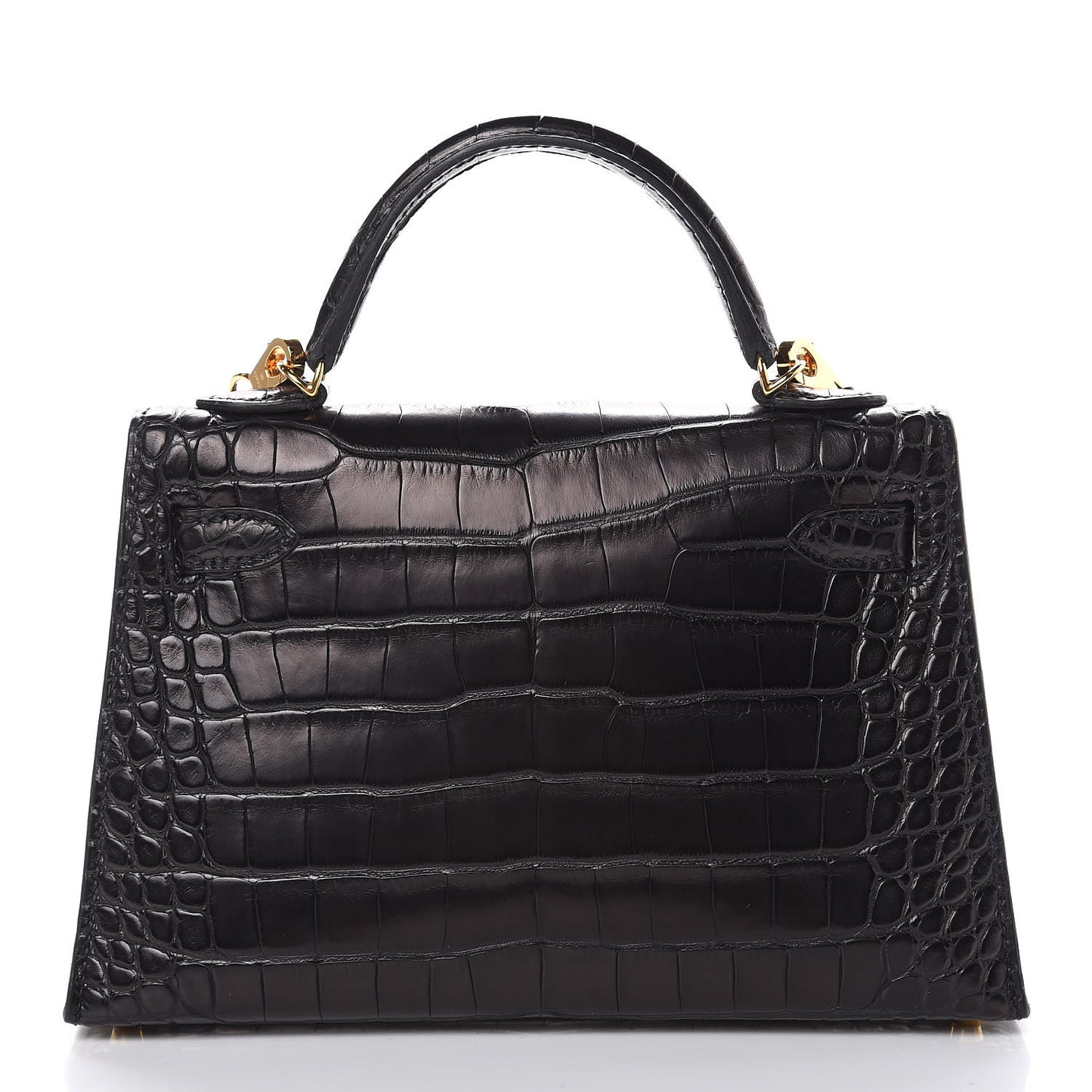 Matte Alligator Mini Kelly Sellier 20 Black
