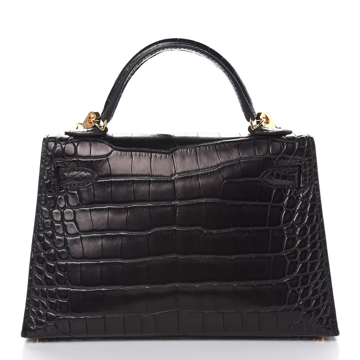 Hermes Matte Alligator Mini Kelly Sellier 20 Black 5 of 39
