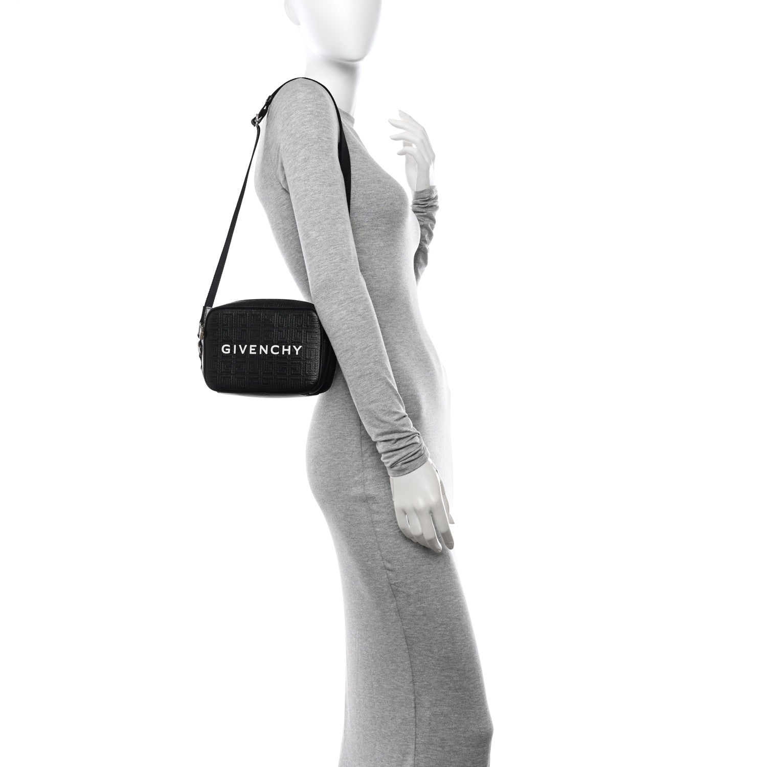 Givenchy Coated Canvas Logo Embossed G Essentials Camera Bag Black 3 of 12