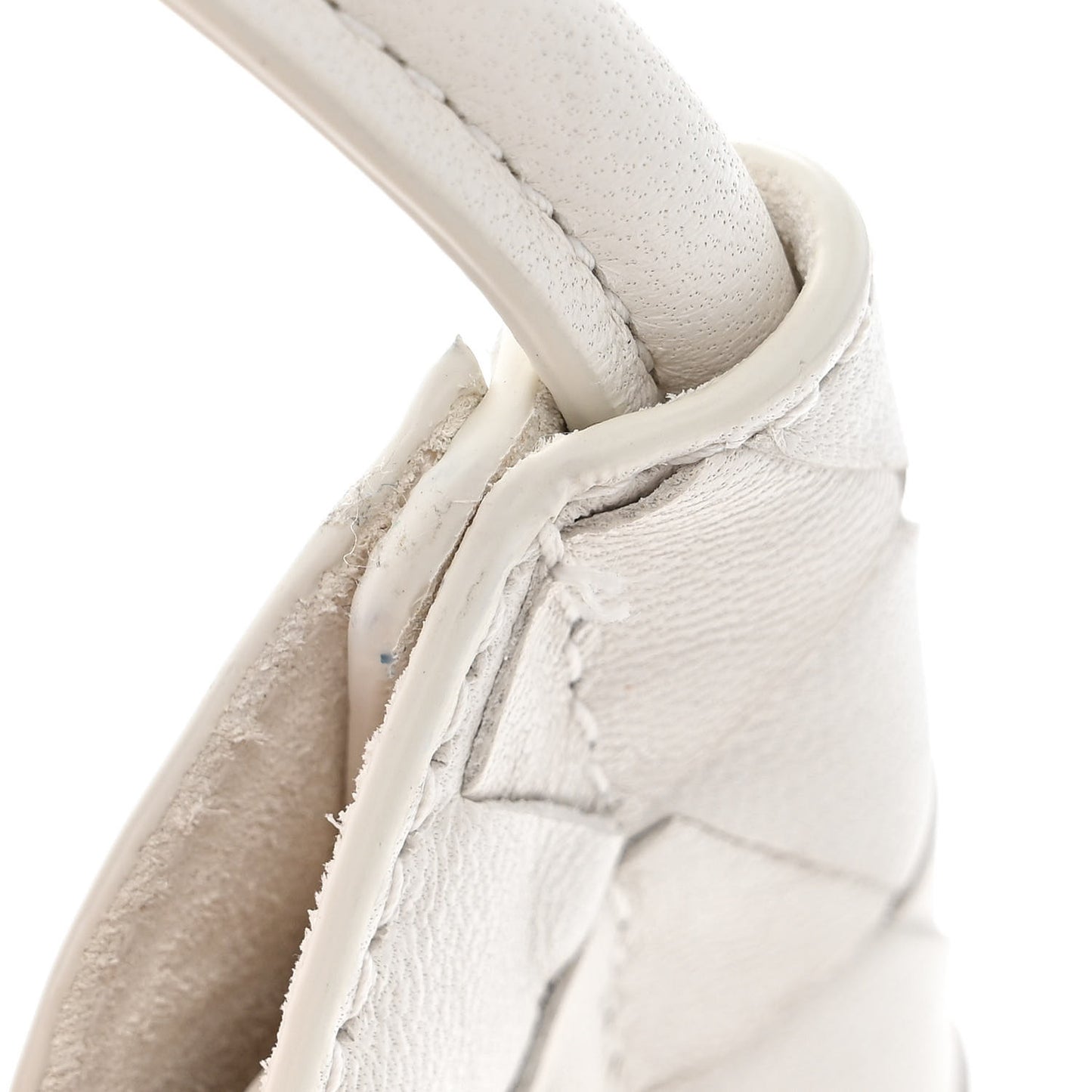 Nappa Intrecciato Small Solstice Hobo White