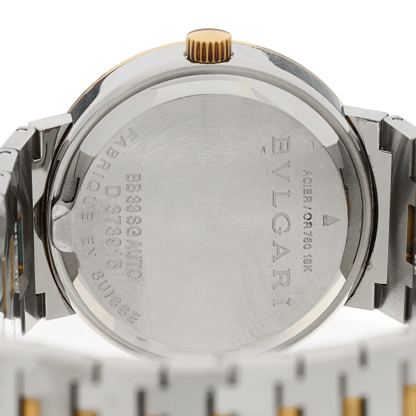 Stainless Steel 18K Yellow Gold 33mm Automatic Watch Black