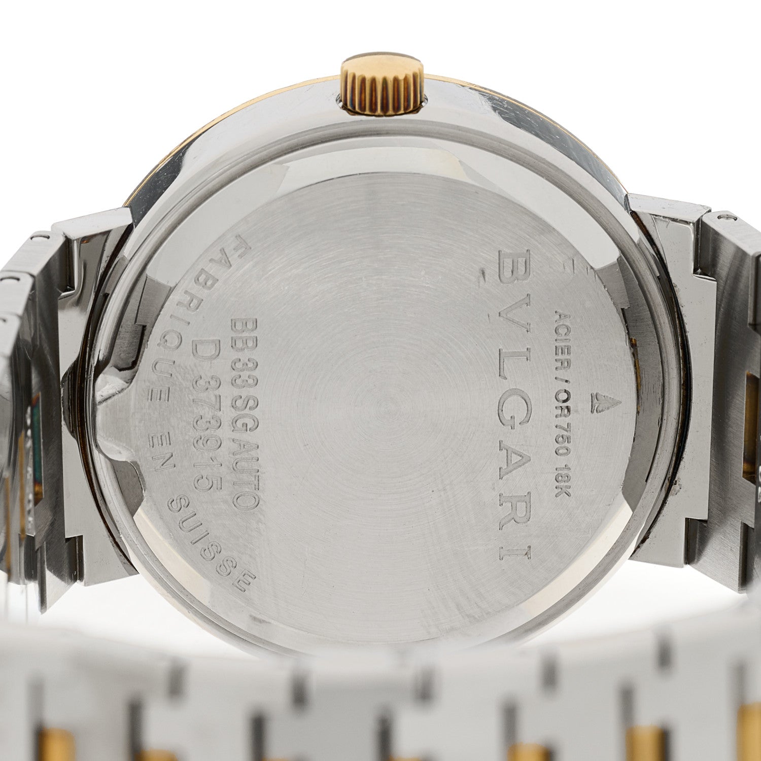 Bulgari Stainless Steel 18K Yellow Gold 33mm Automatic Watch Black 4 of 5