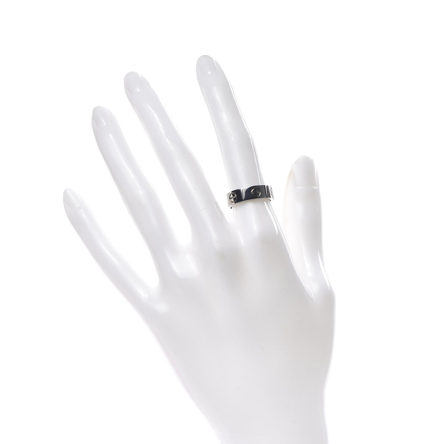 18K White Gold 5.5mm LOVE Ring 51 5.75