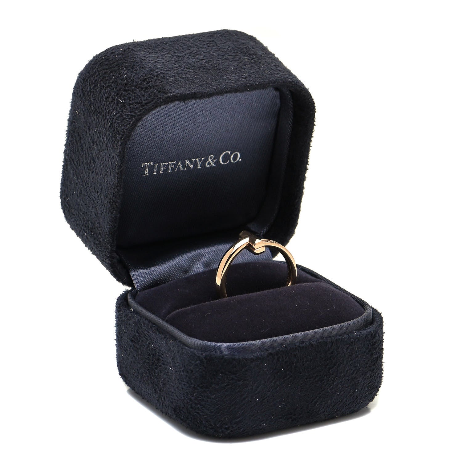 Tiffany 18K Rose Gold Diamond 2.5mm T T1 Ring 49 5 5 of 5