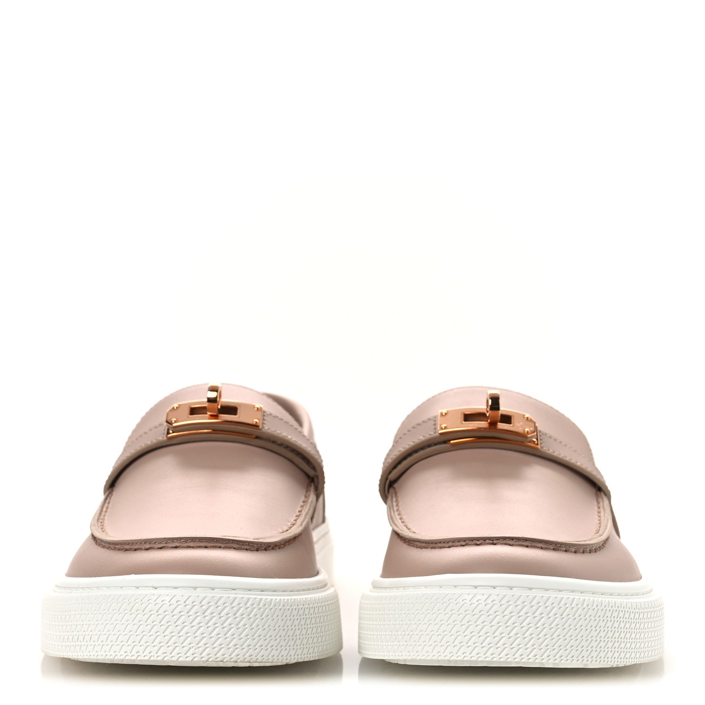 Calfskin Game Slip On Sneakers 41 Beige Nude