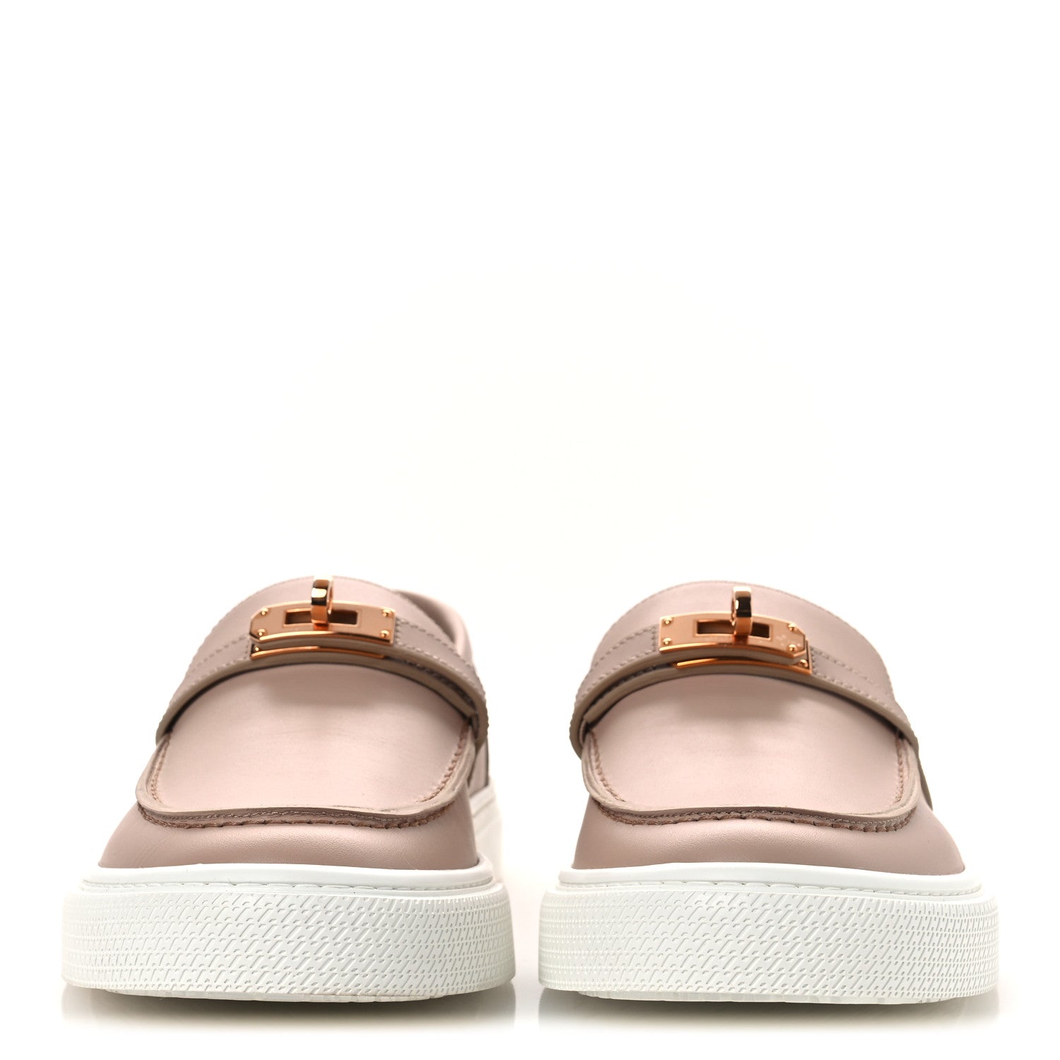 Hermes Calfskin Game Slip On Sneakers 41 Beige Nude 3 of 13