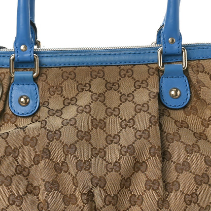 Gucci Monogram Medium Sukey Top Handle Blue 8 of 14