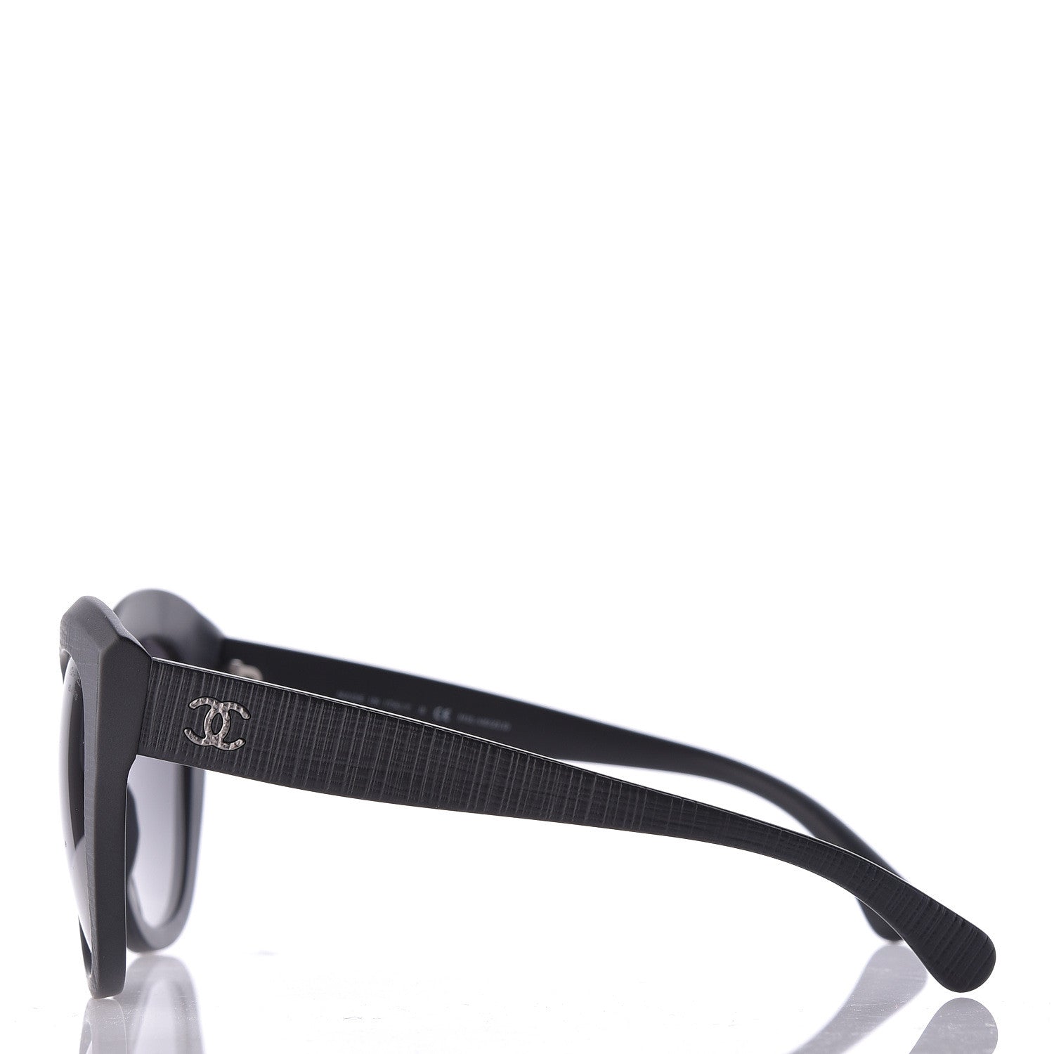 Chanel Tweed Effect CC Polarized Butterfly Signature Sunglasses 5332 Black 3 of 7