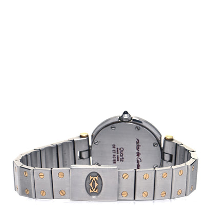 Cartier Stainless Steel 18K Yellow Gold 27mm Santos De Cartier Vendome Quartz Watch 3 of 4