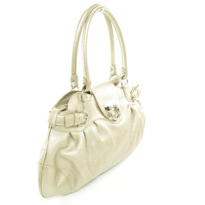 FASHIONPHILE SALVATOREFERRAGAMOLeatherMarisaMetallicGold 3 of 8