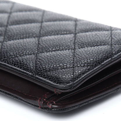 Chanel Caviar Quilted Yen Wallet Black 13 of 22