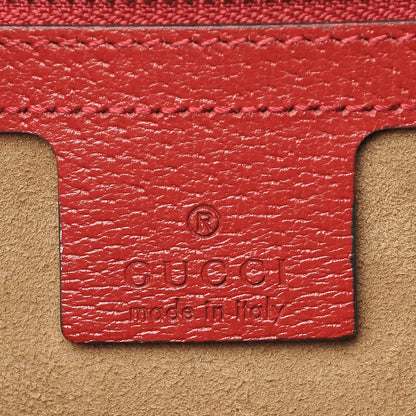 Gucci GG Supreme Monogram Tian Medium Shopping Tote Beige Multicolor Red 6 of 7