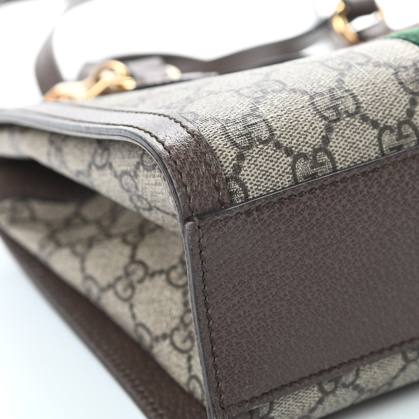 GG Supreme Monogram Small Ophidia Tote Bag Brown
