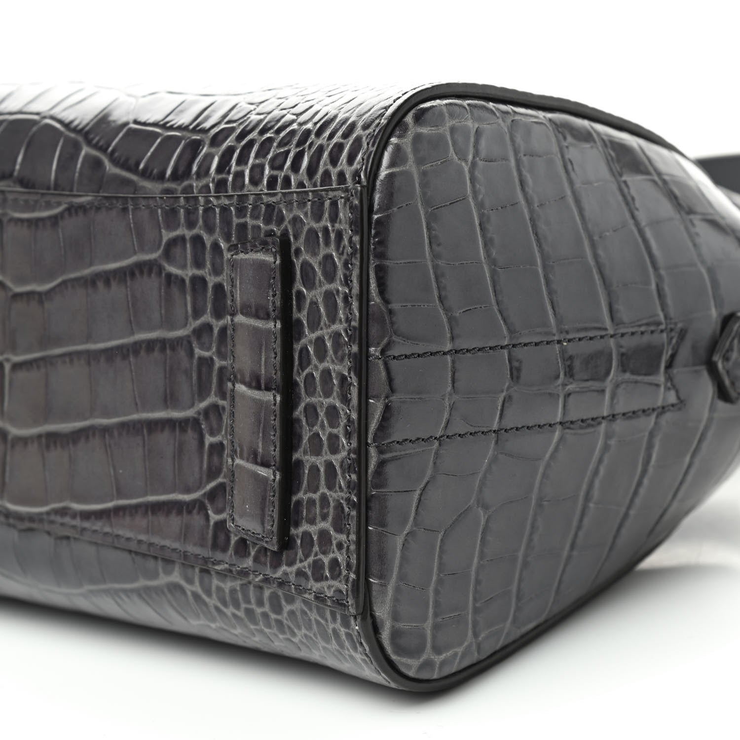 Givenchy Calfskin Crocodile Embossed Mini Antigona Storm Grey 7 of 9