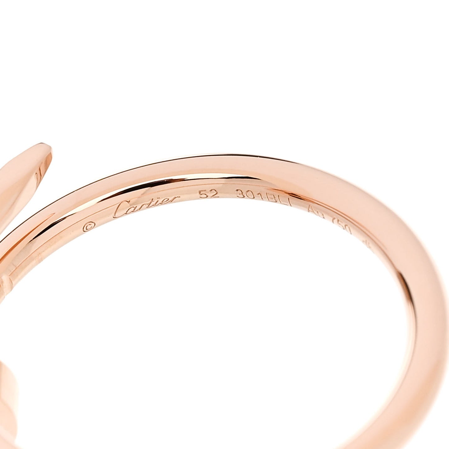 18K Pink Gold Small Juste Un Clou Ring 52 6