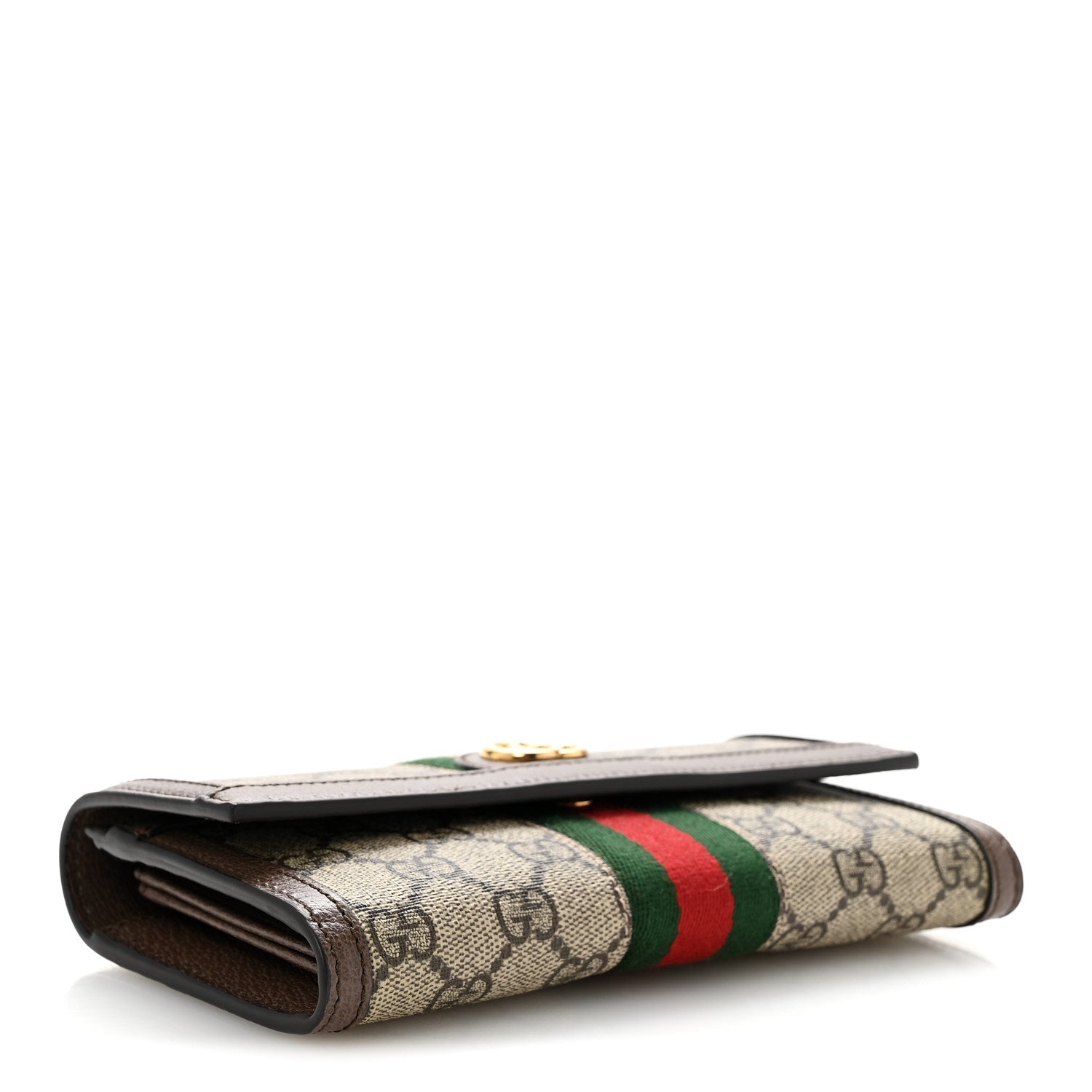 Gucci GG Supreme Monogram Web Ophidia Continental Wallet Brown 4 of 9