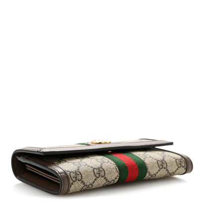 Gucci GG Supreme Monogram Web Ophidia Continental Wallet Brown 4 of 9