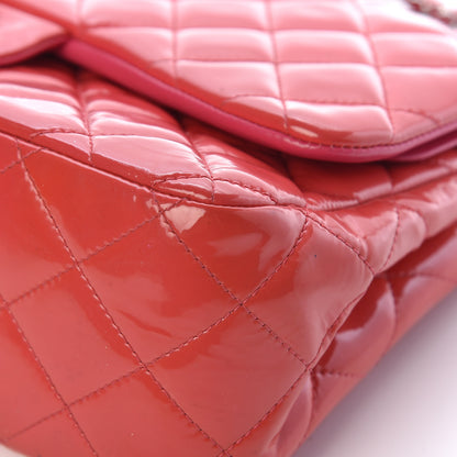 Chanel Patent Quilted Jumbo Double Flap Pink 20 of 24