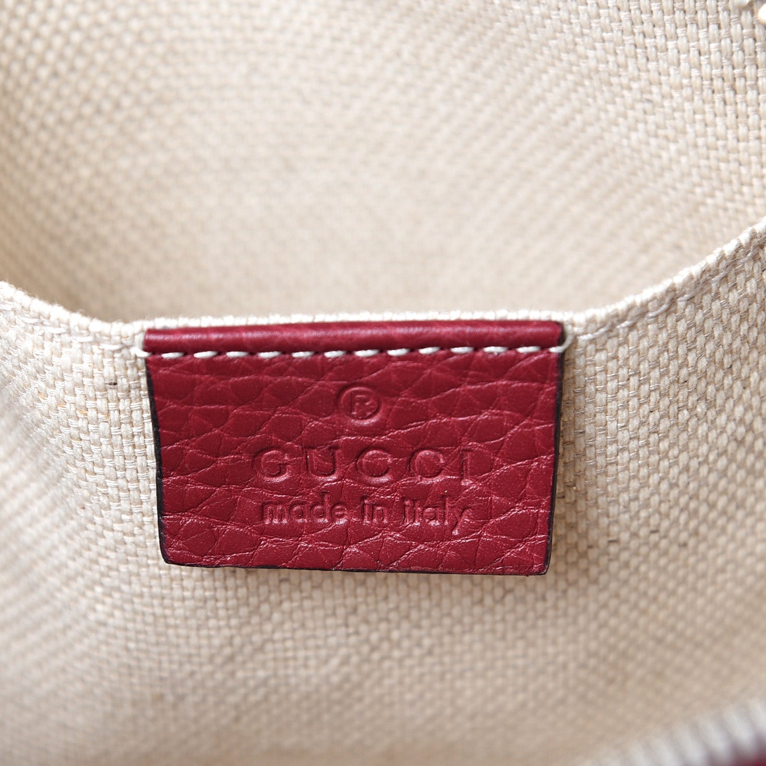 Gucci Pebbled Calfskin Studded Small Soho Disco Bag Soft Burgundy 5 of 11