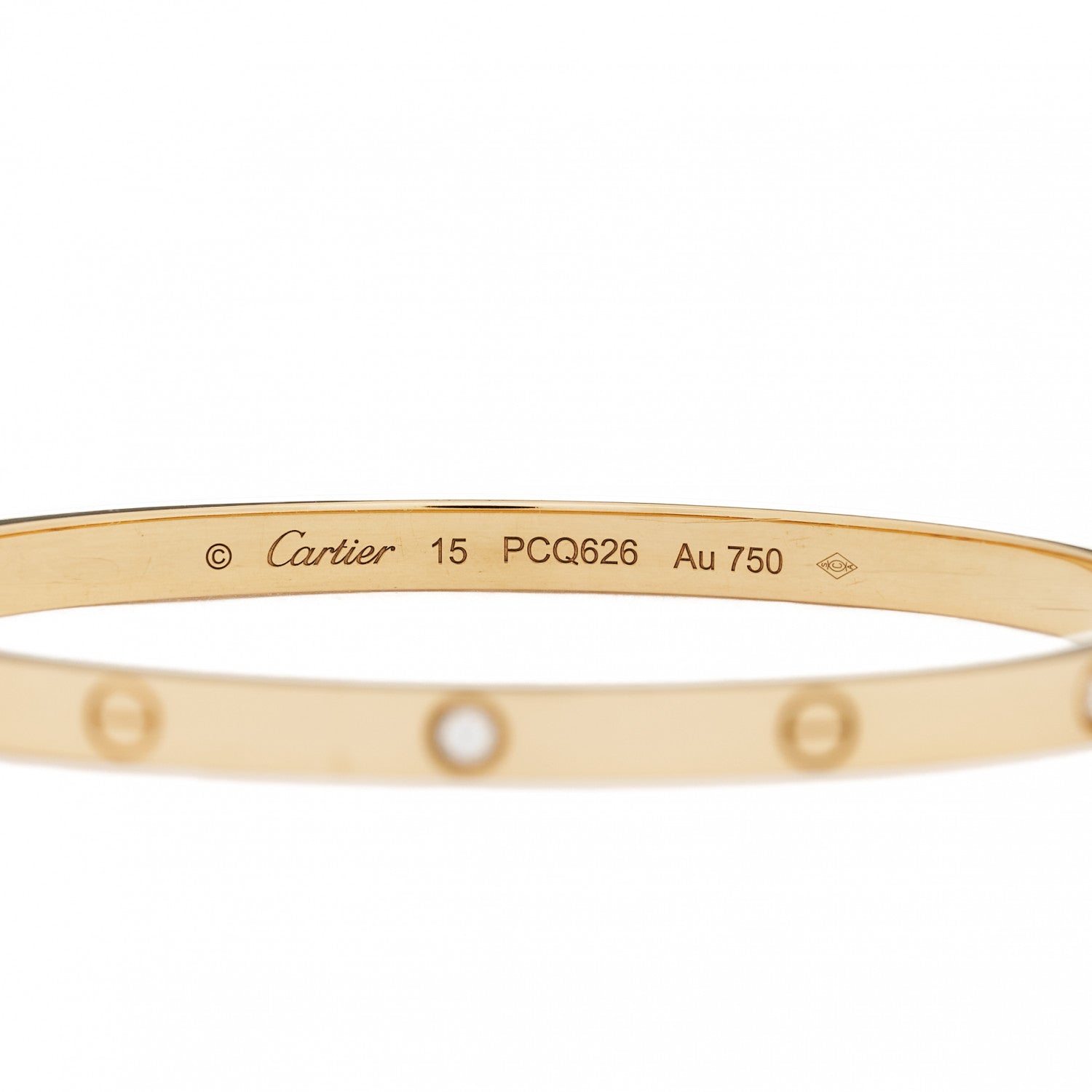 Cartier 18K Yellow Gold 6 Diamond Small LOVE Bracelet 15 3 of 4