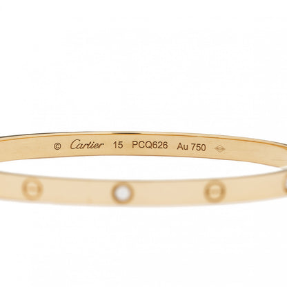Cartier 18K Yellow Gold 6 Diamond Small LOVE Bracelet 15 3 of 4