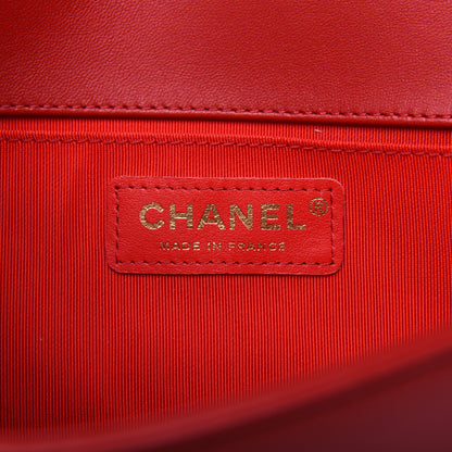 Chanel Lambskin Quilted Medium Boy Flap Red 8 of 17