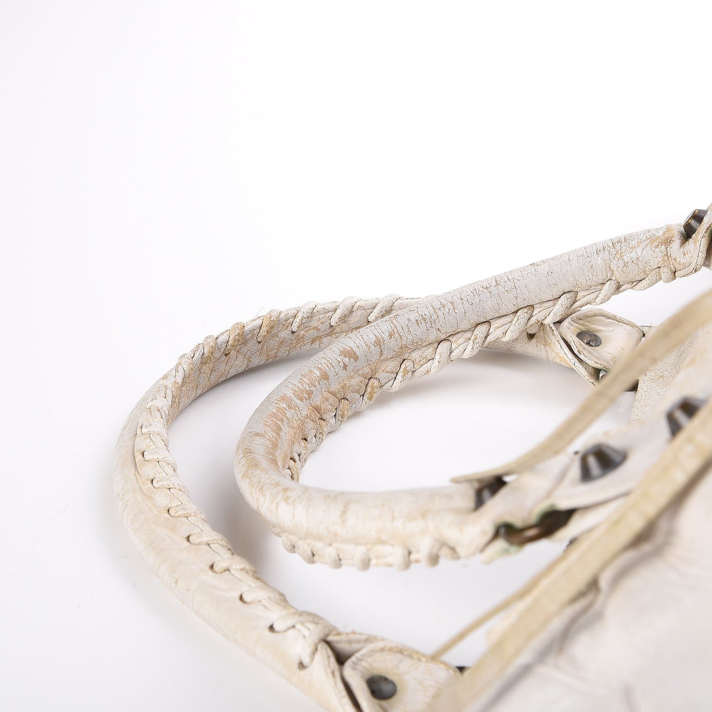 Agneau Classic Hardware Work Bag White