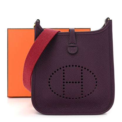 Hermes Taurillon Clemence Amazone Evelyne TPM Cassis Rouge Grenat 9 of 9