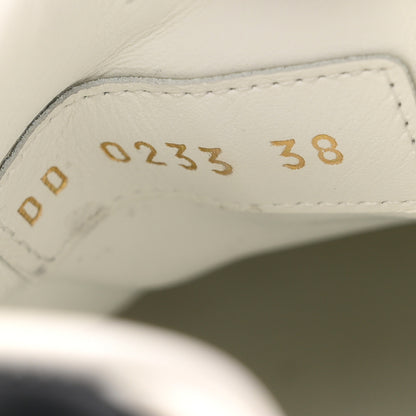 Louis Vuitton Monogram Embossed Calfskin Time Out Sneakers 38 White Black 8 of 12