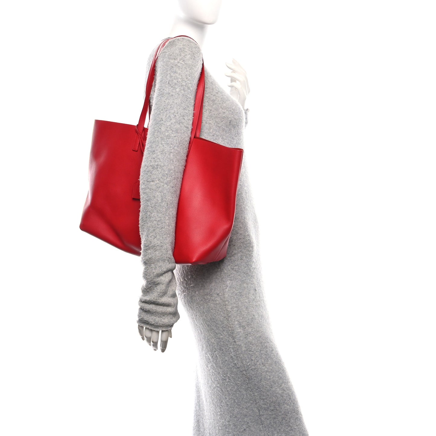 Calfskin Large Shopping Tote Rouge Eros