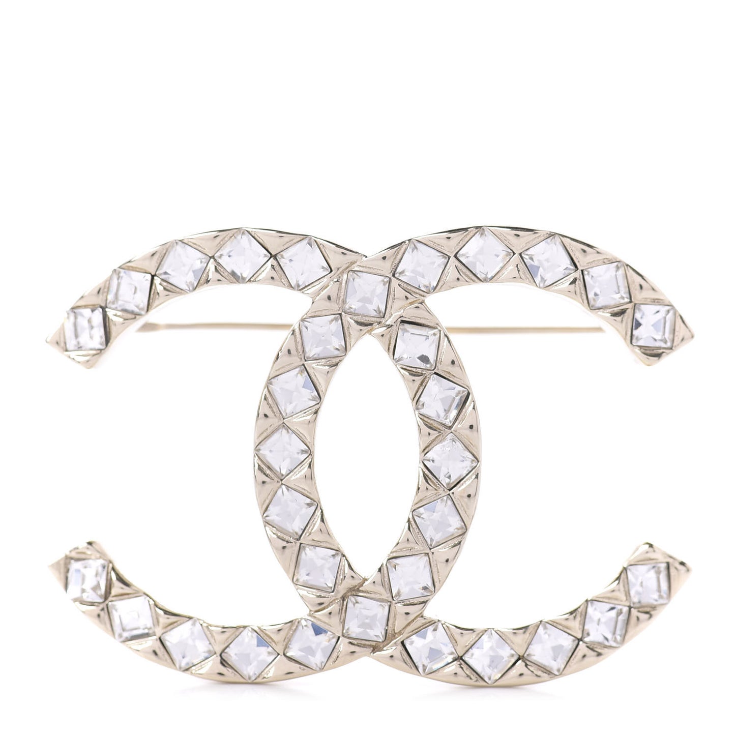 Baguette Crystal High Society CC Brooch Gold