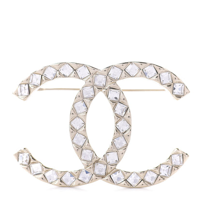 Chanel Baguette Crystal High Society CC Brooch Gold 1 of 5
