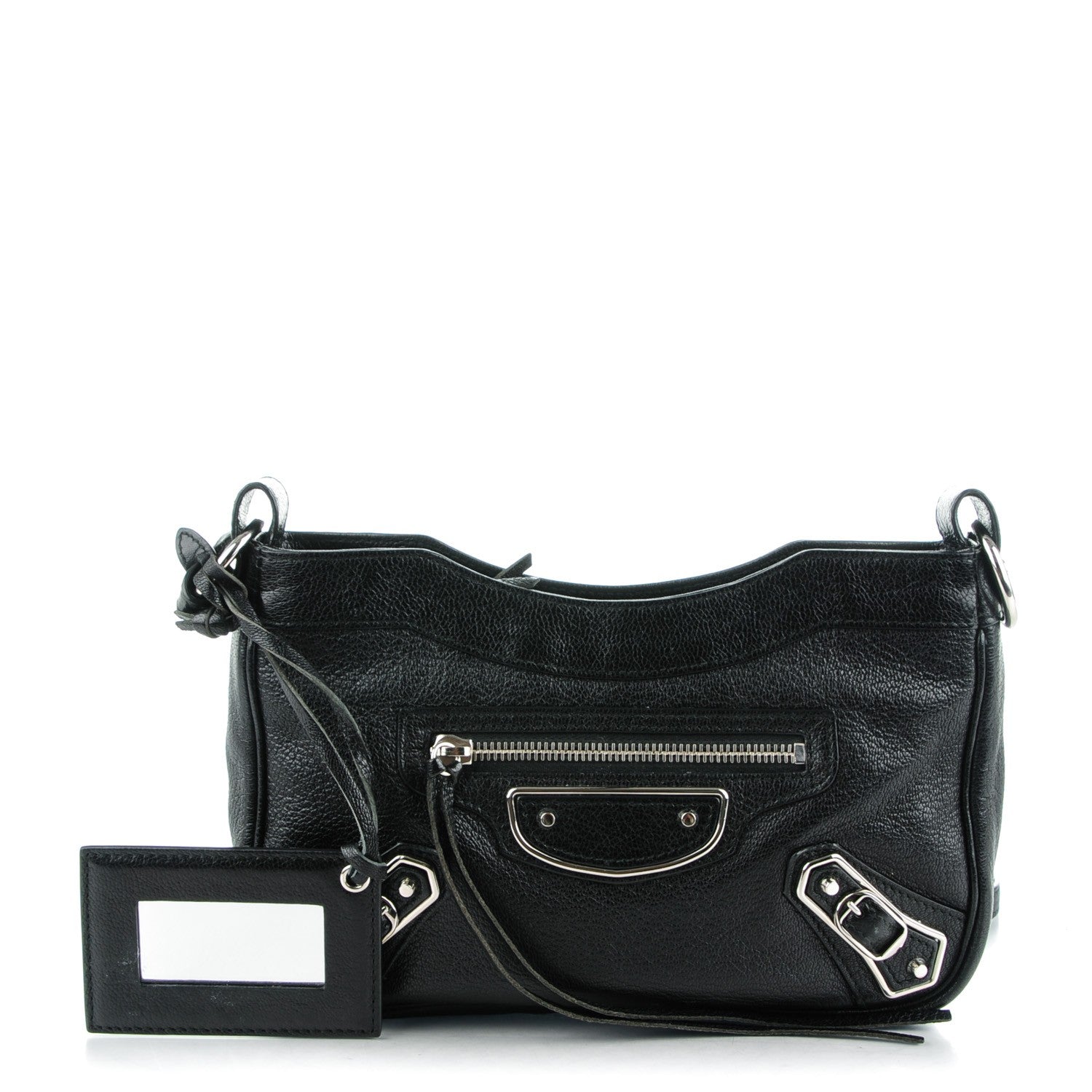 Balenciaga Chevre Silver Metallic Edge Hardware Hip Black 1 of 7