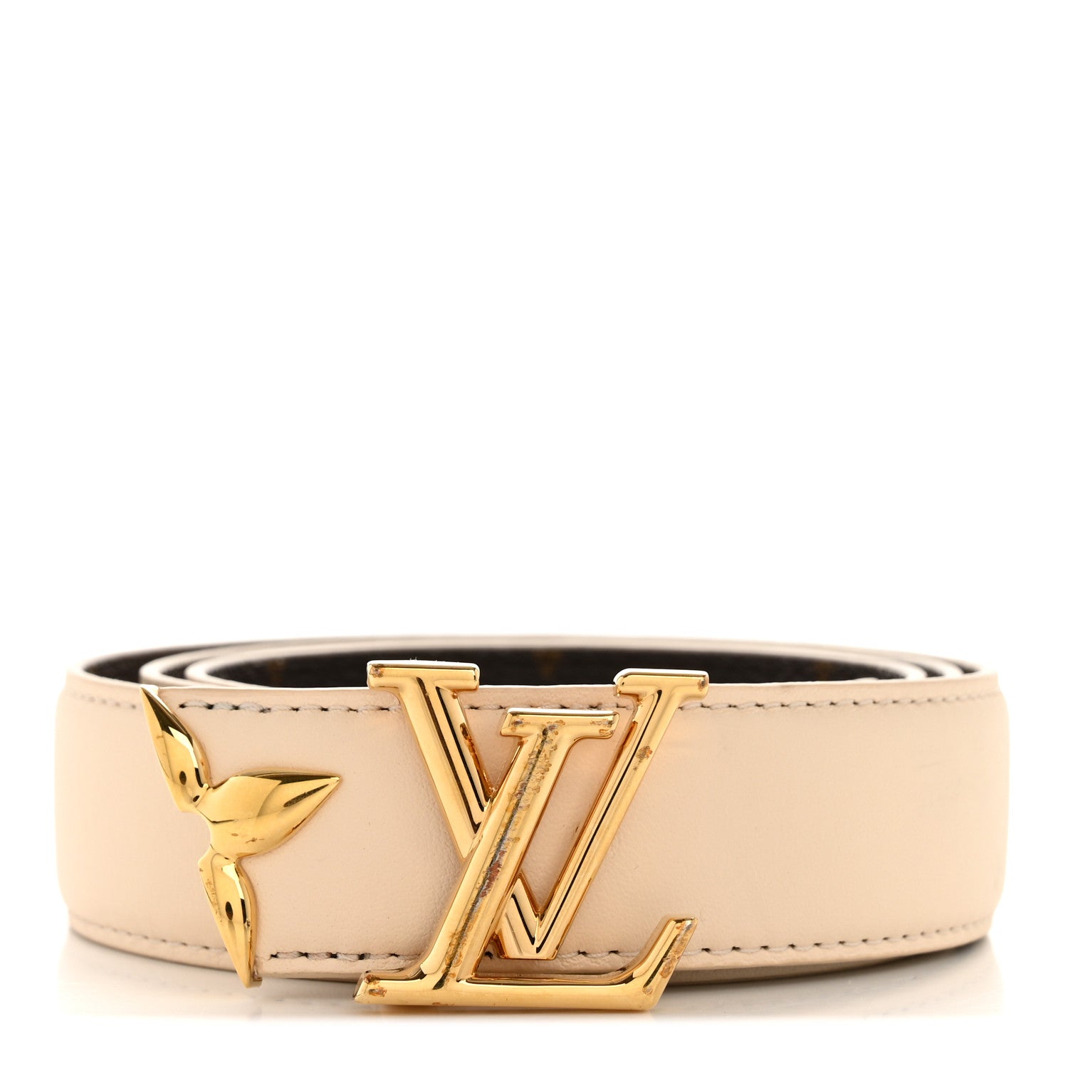 Louis Vuitton Monogram 30mm Pretty LV Reversible Belt 80 32 Beige 1 of 9