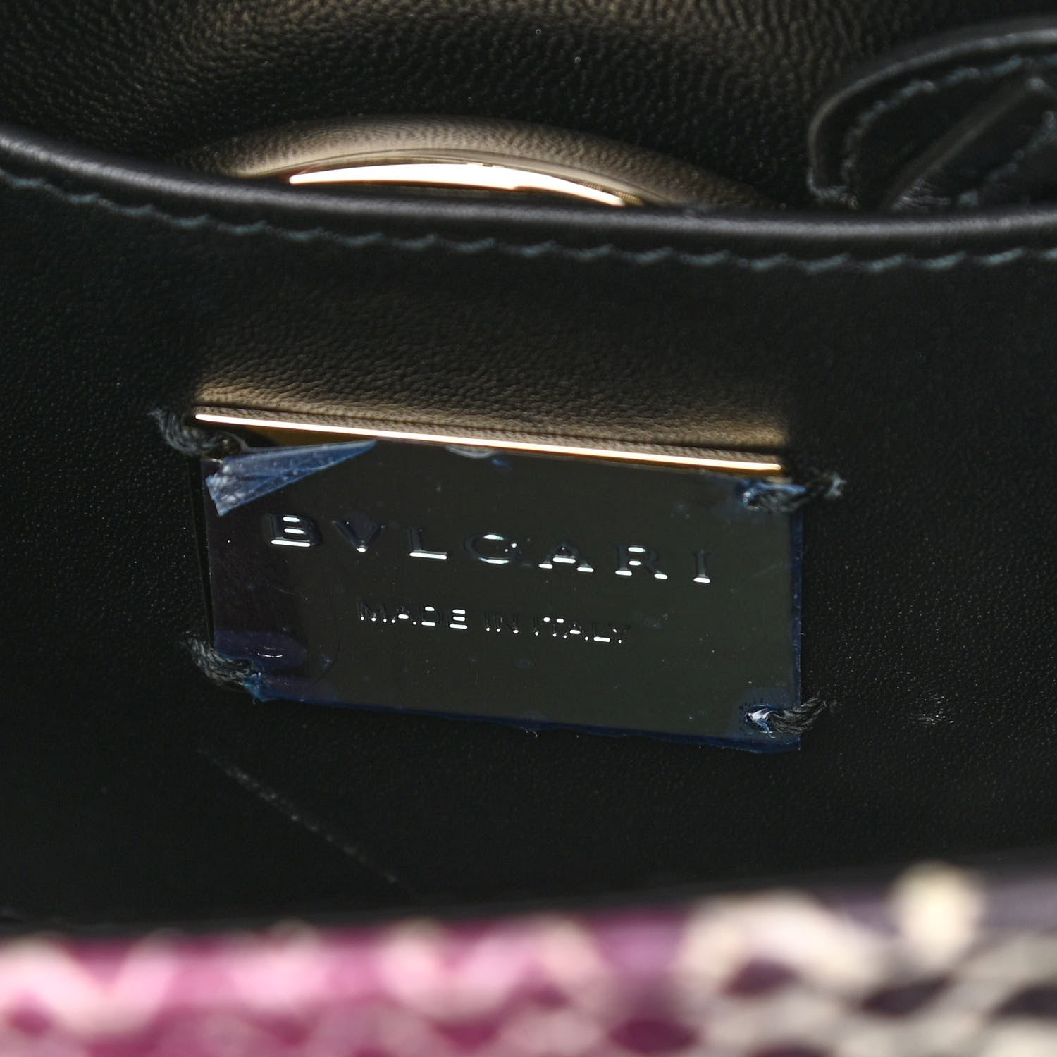 Bulgari Calfskin Elaphe Serpenti Forever Crossbody Bag Ruby Wine Black Multicolor 6 of 8