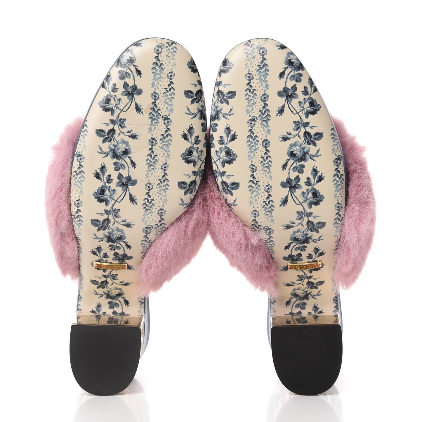 Faux Fur Silk Satin Crystal Candy Mules 35 Rosa Carta Zucchero