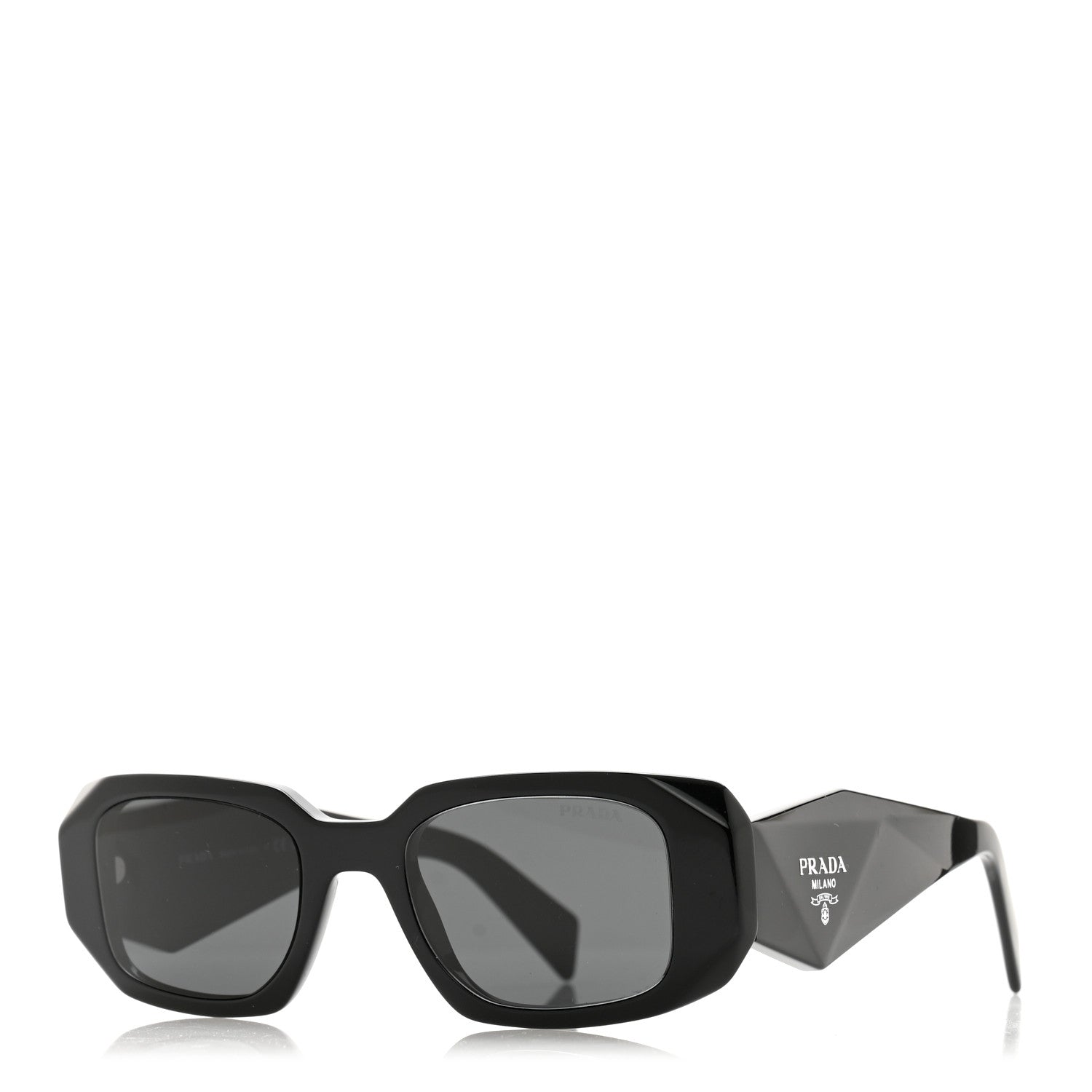 Prada Acetate Symbole Sunglasses SPR 17W Black 1 of 8