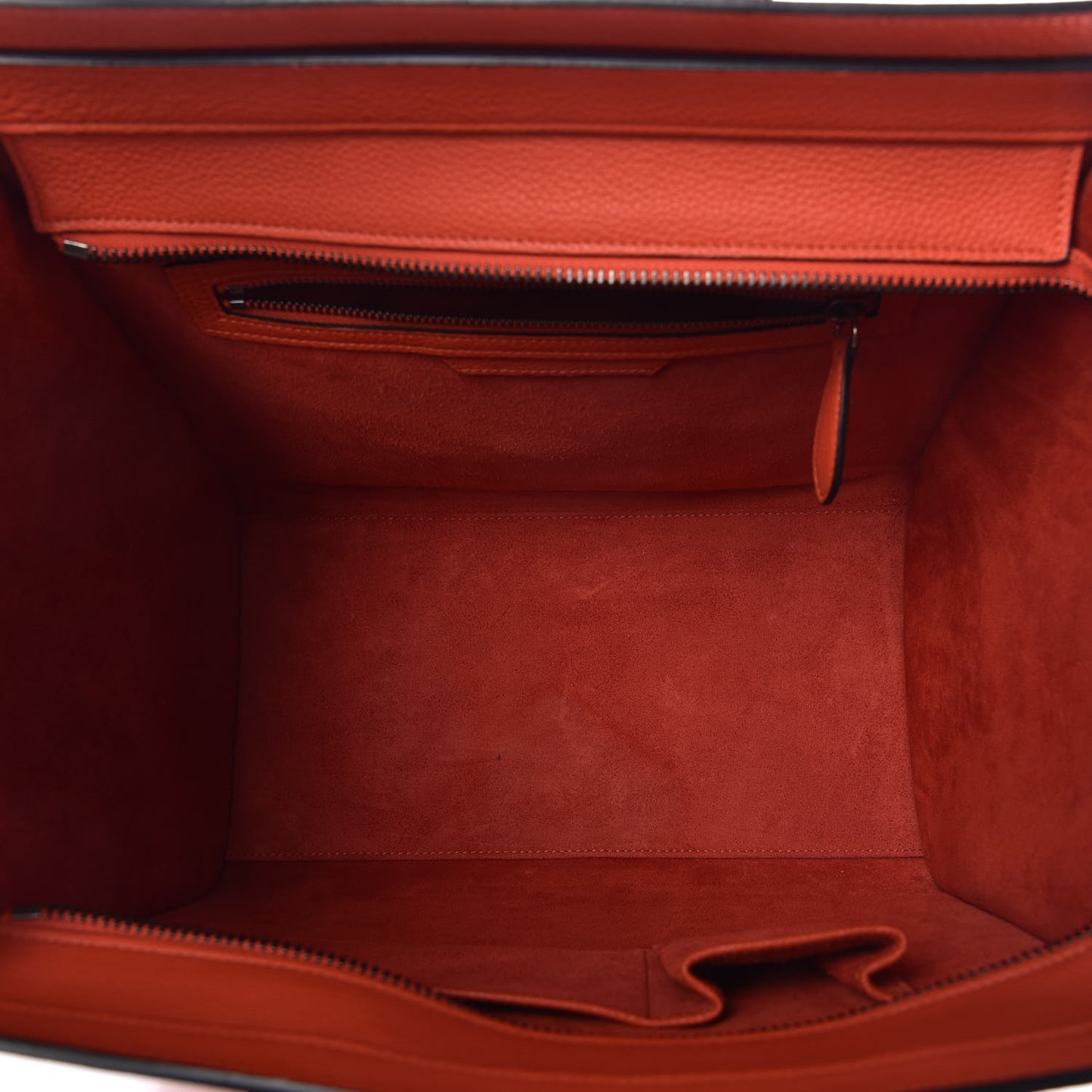 Drummed Calfskin Mini Luggage Vermillion