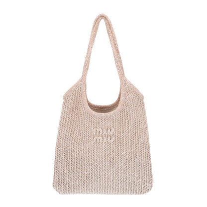 Miu Miu Sequin Mesh Ivy Bag Cipria 1 of 10