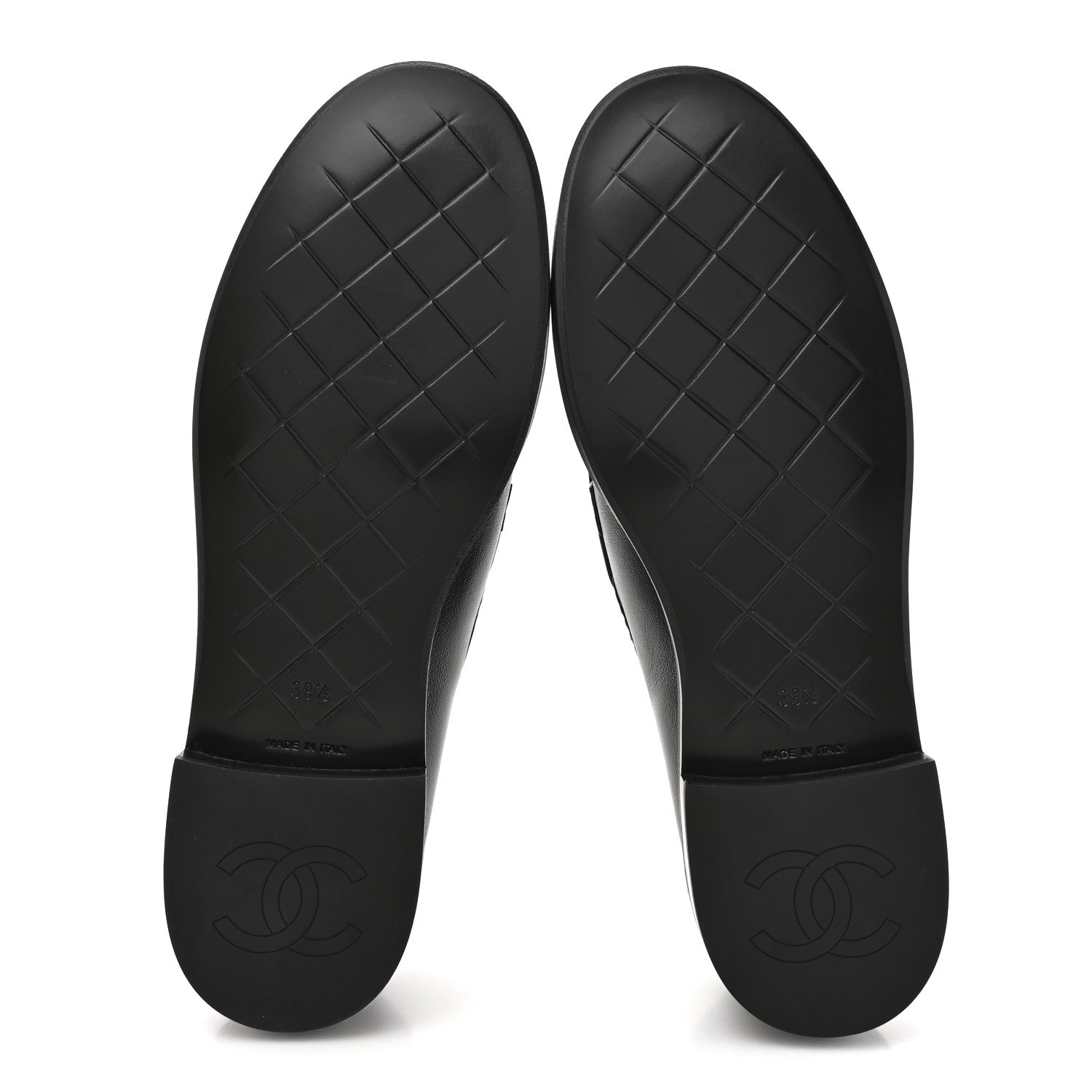 Chanel Lambskin Quilted CC Turnlock Loafers 39.5 Black 6 of 10