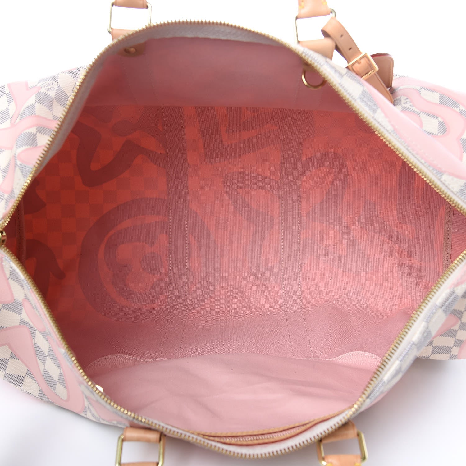 Louis Vuitton Damier Azur Tahitienne Keepall Bandouliere 50 Rose Ballerine 5 of 18